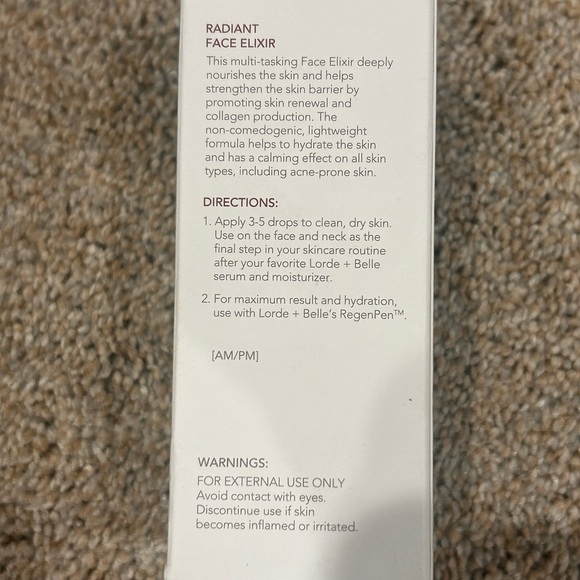 Lorde + Belle radiant face elixir 1fl oz NEW - Picture 3 of 5
